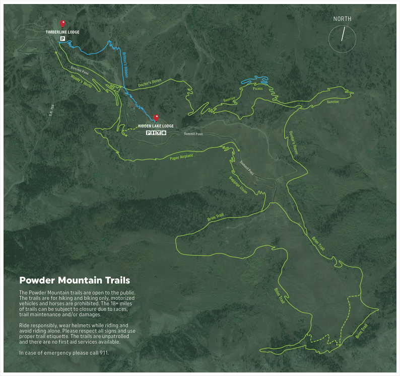 powder mountain bike trails